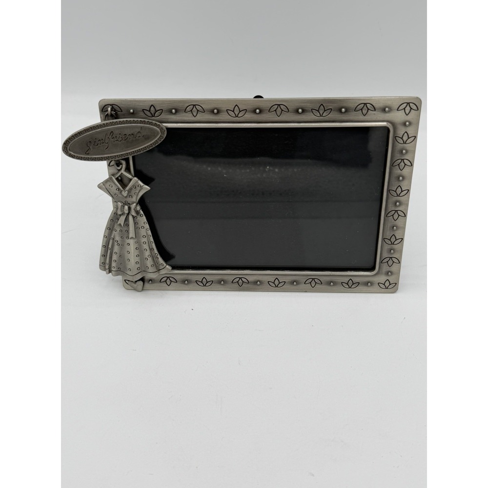 FETCO Pewter Photo Frame w Girlfriend Hanging With Charm - 4X6